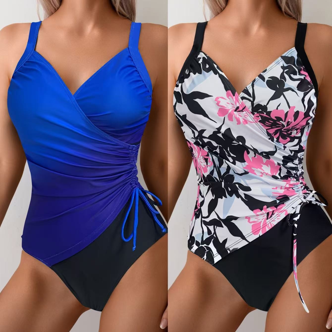 Swimwear - Woman Tankini Tummy Control Bikinis Sleeveless