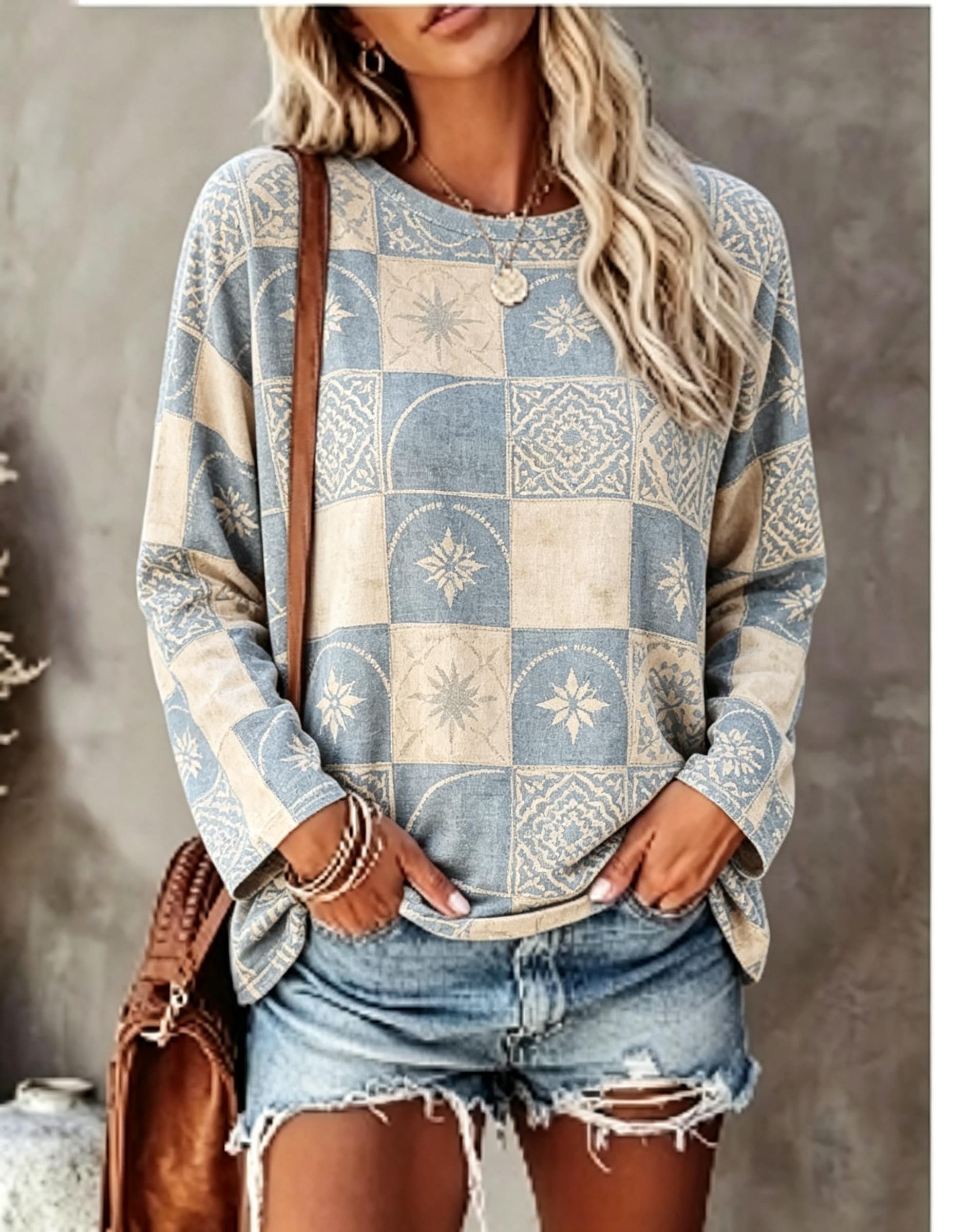 Women Long Sleeve T Shirt Gree - Blouses recension och pris