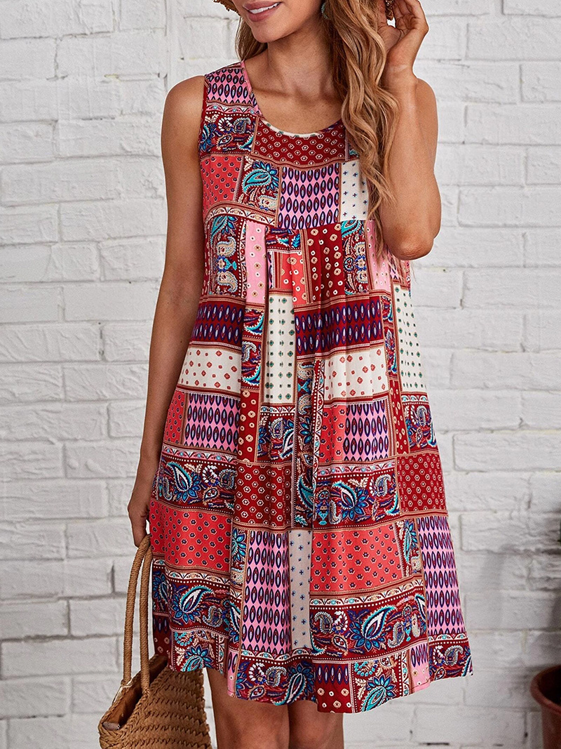 Women's Sleeveless Dress Boho  - Boho Summer Beach Maxi Dress recension och pris