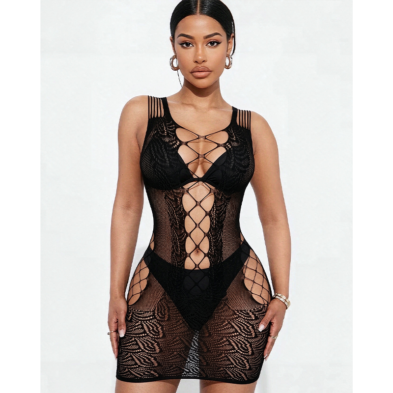 Sexy Lingerie Sleepwear Women  - Sexy Mesh Sheer Bodycon Dress recension och pris